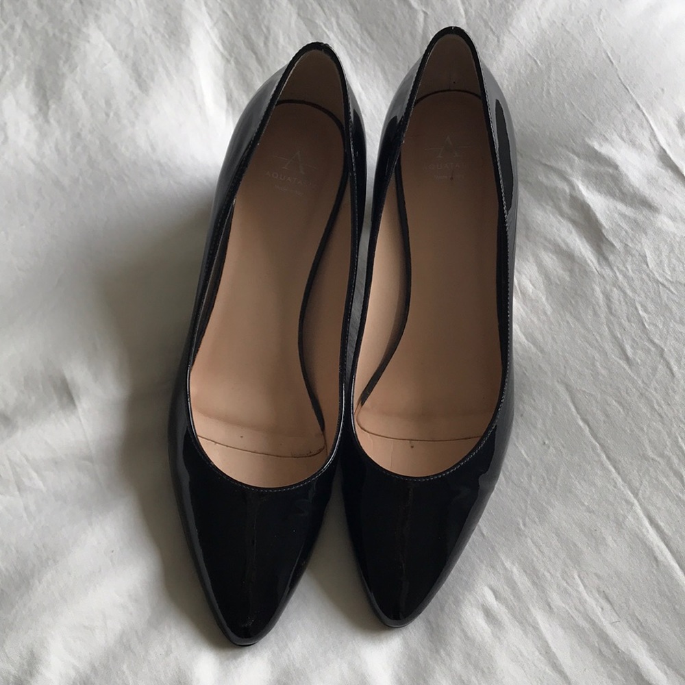 Aquatalia Black Patent pumps, US 8 1/2, new